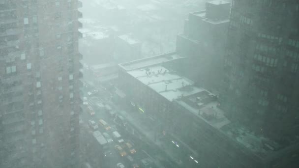 Manhattan Nyc Kall Vinterdag — Stockvideo
