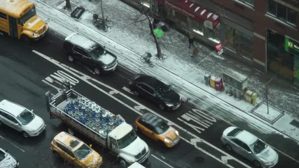 Manhattan Nyc Frío Día Invierno — Vídeos de Stock