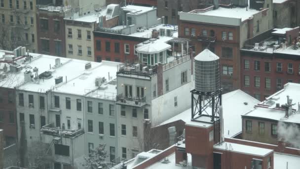 纽约曼哈顿在寒冷的冬日 — 图库视频影像