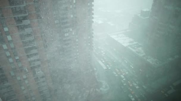 Manhattan Nyc Kall Vinterdag — Stockvideo