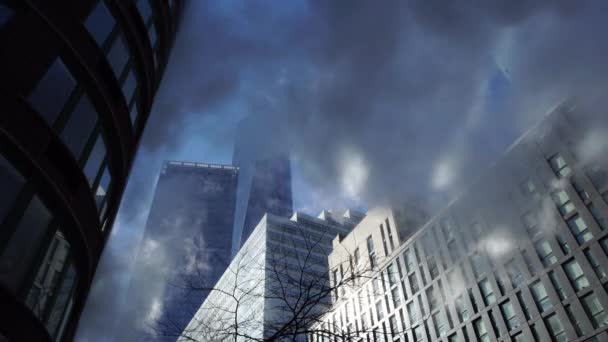 Soğuk New York Sabahında Sokaktan Buhar Yükseliyor — Stok video