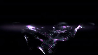 Soyut arkaplan dalgaları döngü canlandırmasını şekillendirir