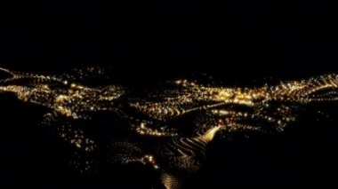 Soyut arkaplan dalgaları döngü canlandırmasını şekillendirir