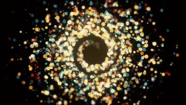 粒子抽象的なボケの背景アニメーション — ストック動画