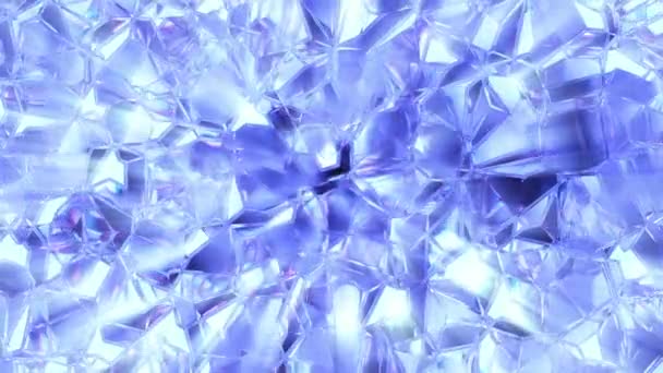 Realistic Crystals Reflections Caustic Close Texture Background Animation — Stock Video