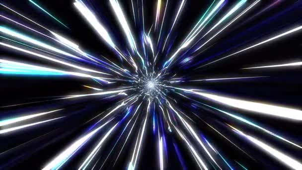 Швидкість Руху Лінії Тунелю Абстрактна Концепція Фонової Анімації — стокове відео