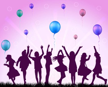 Mutlu erkekler ve kızlar konsept vektör illüstrasyonunda birlikte dans ediyorlar