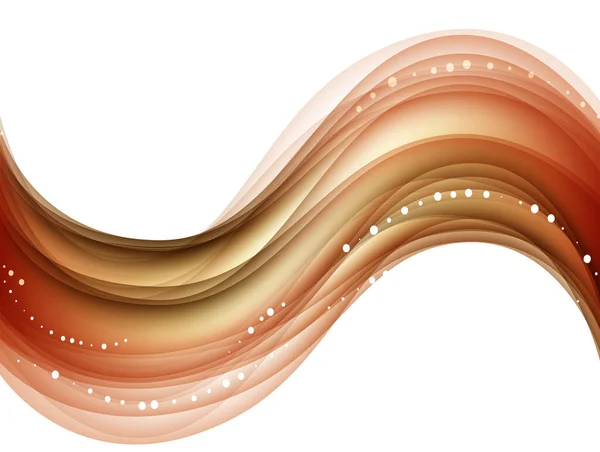 グローで抽象的な波状の図形を持つ美しいベクトルイラスト — ストックベクタ
