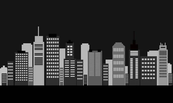 City Skyline Buildings Vector Illustration — Stock Vector