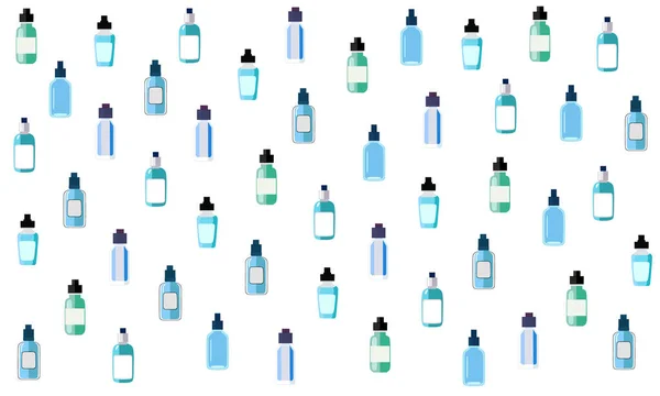 stock vector Set of bottles for body care isolated on white esthetic medicine vector illustration