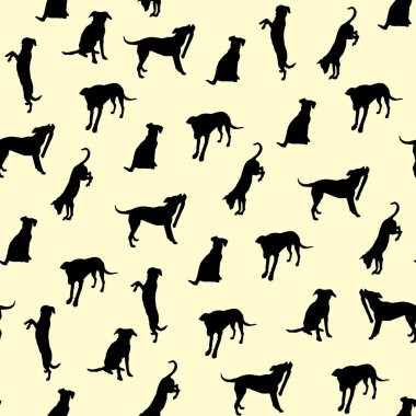 Yavru köpeklerle kavramsal desen dekoratif arka plan