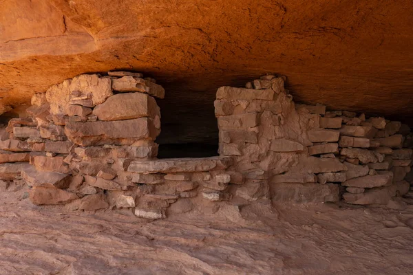 Stacked Stone Grainery Built Cliffs Aztec Butte Canyonlands National Park — 스톡 사진