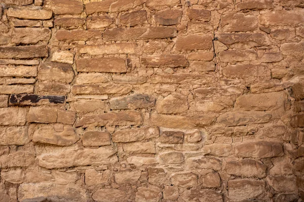 Mesa Verde Deki Kare Evdeki Taş Duvarın Detayları — Stok fotoğraf