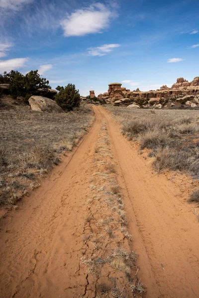 Sandy Two Track Devils Lane Parque Nacional Canyonlands — Foto de Stock