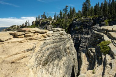 Rock Outcropping On Taft Point along the Pohono Trail in Yosemite