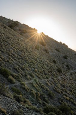 Sun Bursts Over Trail to Telescope Peak In Death Valley National Park