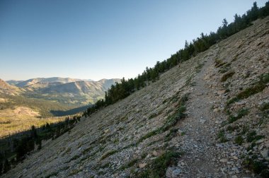 Mount Holmes Trail Climbs Steeply Up Toward the Summit in Yellowstone