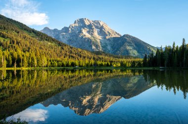 Mt Moran Mirrored In String Lake