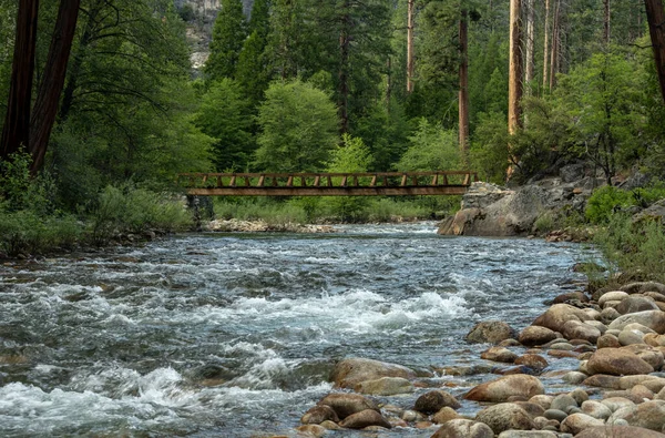 Мост Через Реку Туолумне Долине Пате Национальном Парке Йосемити — стоковое фото
