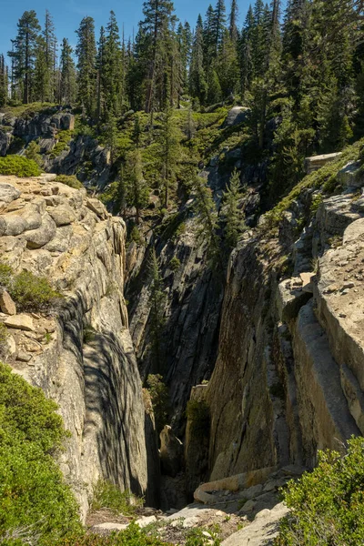 Grande Chute Long Sentier Sur Taft Point Yosemite — Photo