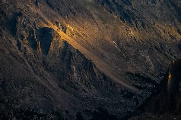 Золотой Свет Одеяла Скалы Скалистых Горах Национальный Парк — стоковое фото