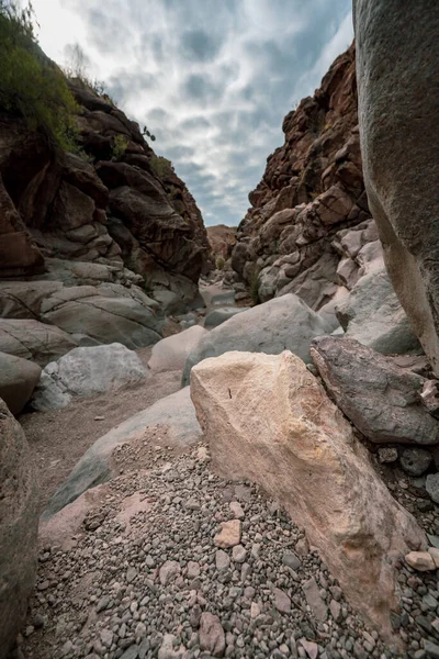 Large Rocks Fill Upper Burro Mesa Wash On The Way To The Pouroff In Big Bend National Park