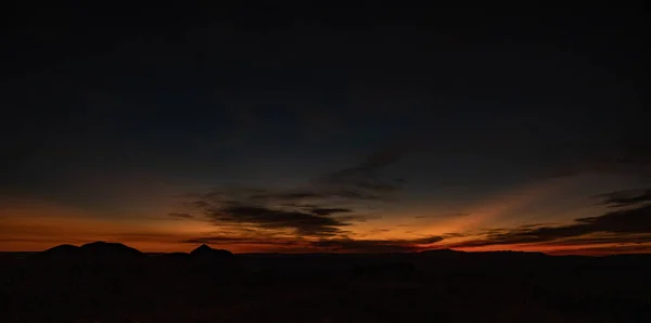 Les Derniers Rayons Lumière Éclatent Disparaissent Horizon Dans Parc National — Photo