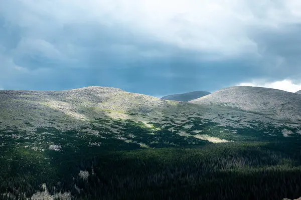 Сонячні Промені Баррен Хіллз Долині Національному Парку Скелястих Гір — стокове фото