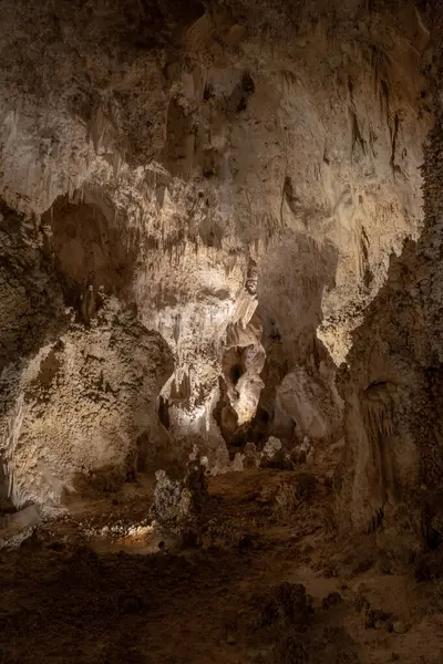 Luci Highlight Formazioni Nel Carlsbad Caverns National Park — Foto Stock