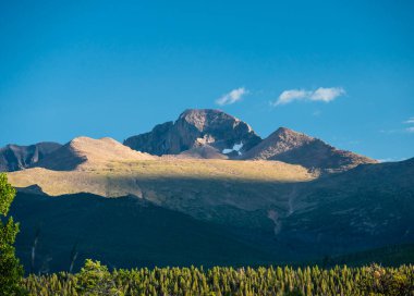 Yumuşak Akşam Işığı Yazın Rocky Dağı Ulusal Parkı 'nda Uzun Zirveye Çıktı