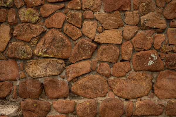 Orange and Red Rocks In The Walls Of Jed Johnson Tower in the Wichita Mountains