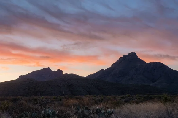 Sonnenaufgang Über Den Chisos Bergen Big Bend — Stockfoto
