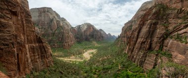 Yazın Trail 'den Meleklere Zion Kanyonu' nun Panoramik Manzarası