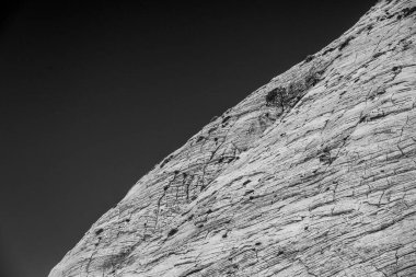 Zion Ulusal Parkı 'ndaki Northgate Tepelerinin Siyah ve Beyaz Kapanışı