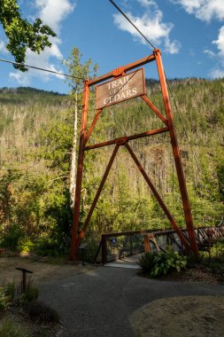 Kuzey Şelaleleri Ulusal Parkı 'ndaki Cedars Yolu' nun Başı