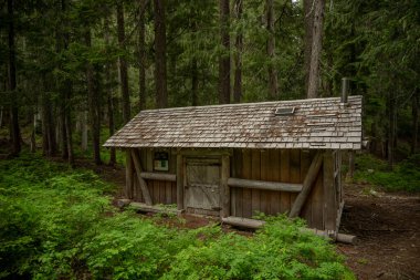 Ranger Station at Lake George in Mount Rainier National Park clipart