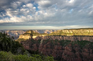 Side Canyon On The North Rim Begins To Light In The Morning in the Grand Canyon clipart