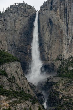 Upper Yosemite Falls Bursts With Record Breaking Snow Melt in the Valley clipart