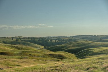 Rolling Hills of Wind Cave National Park in summer clipart