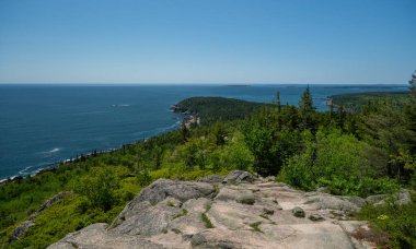 Acadia Ulusal Parkı 'ndaki Gorham Dağı' ndan güneye bakıyorum.