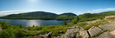 Conners 'dan Kartal Gölü Panoraması Acadia Ulusal Parkı' nda Nubble