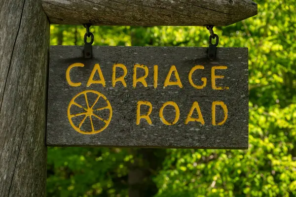 Acadia Ulusal Parkı 'nda araba yolu tabelası