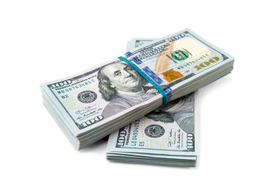 Yüz dolarlık banknotlar yığını..