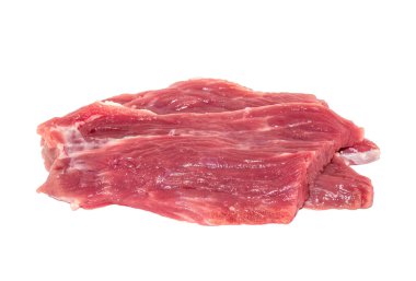 çiğ et beyaz üzerinde izole