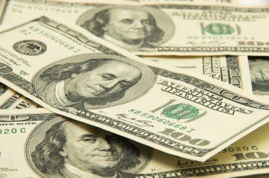 Bir yığın dolar, para geçmişi.