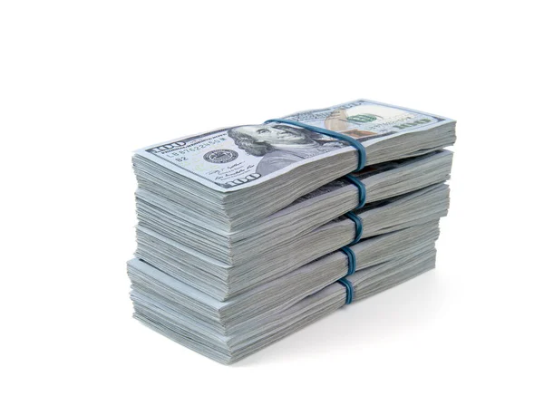 Yüz Dolarlık Banknotlar Yığını — Stok fotoğraf