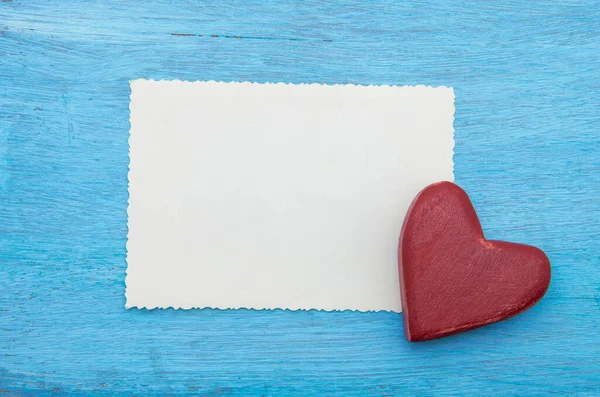 Valentine Card Red Heart — Stock Photo, Image
