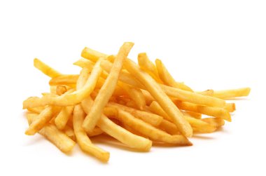 İzole edilmiş beyaz arkaplanda patates kızartması