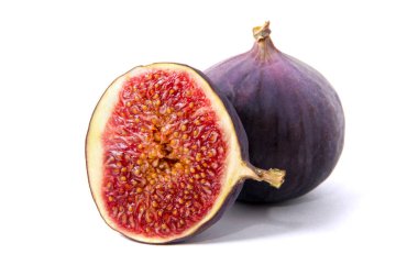 Beyaz arkaplanda incir izole edildi.