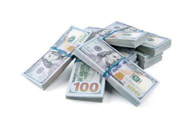 Beyaz arka planda Amerikan doları